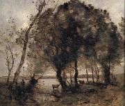Jean Baptiste Camille  Corot The lake USA oil painting artist